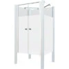 Breuer Exo Set Gartendusche / Outdoordusche Geschlossen Mit Pendeltür Weiß