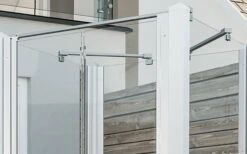 Breuer Exo Set Gartendusche / Outdoordusche Geschlossen Mit Pendeltür Weiß -Freiraum Sanitar Geschaft 306174 2079404