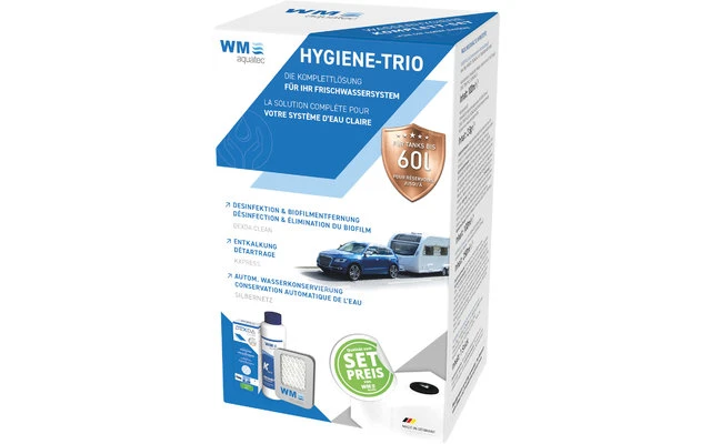 WM Aquatec Hygiene-Trio Wasserhygiene Komplettset 60 Liter 1 WM Aquatec Hygiene-Trio Wasserhygiene Komplettset 60 Liter