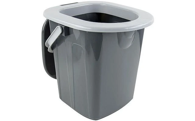 Bo-Camp Tragbare Quadratische Toilette 30 X 41 X 45 Cm Grau 3 Bo-Camp Tragbare Quadratische Toilette 30 X 41 X 45 Cm Grau – Bild 3