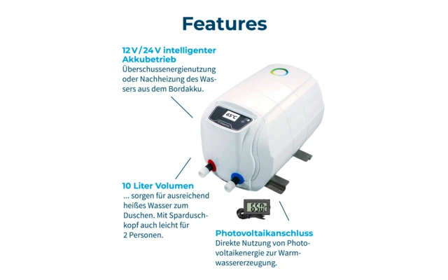 Fothermo Photovoltaischer Caravan Boiler 10 Liter 1 Fothermo Photovoltaischer Caravan Boiler 10 Liter