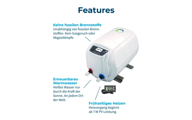 Fothermo Photovoltaischer Caravan Boiler 10 Liter 2 Fothermo Photovoltaischer Caravan Boiler 10 Liter – Bild 2