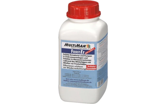 MultiMan FrostEx Frostschutz Für Trinkwasseranlagen Flüssig 2500 Ml 1 MultiMan FrostEx Frostschutz Für Trinkwasseranlagen Flüssig 2500 Ml